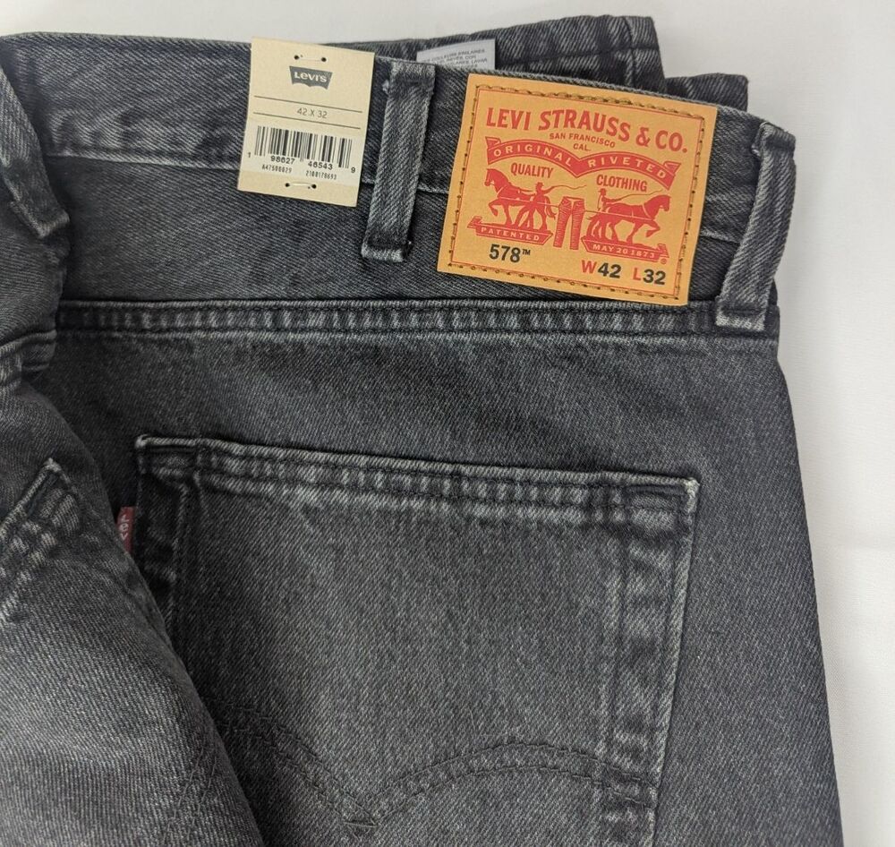Levi's Mens 578 Baggy Jeans A4750-0029 DARK WASH Size 42x32 100% Cotton NWT - Picture 4 of 7
